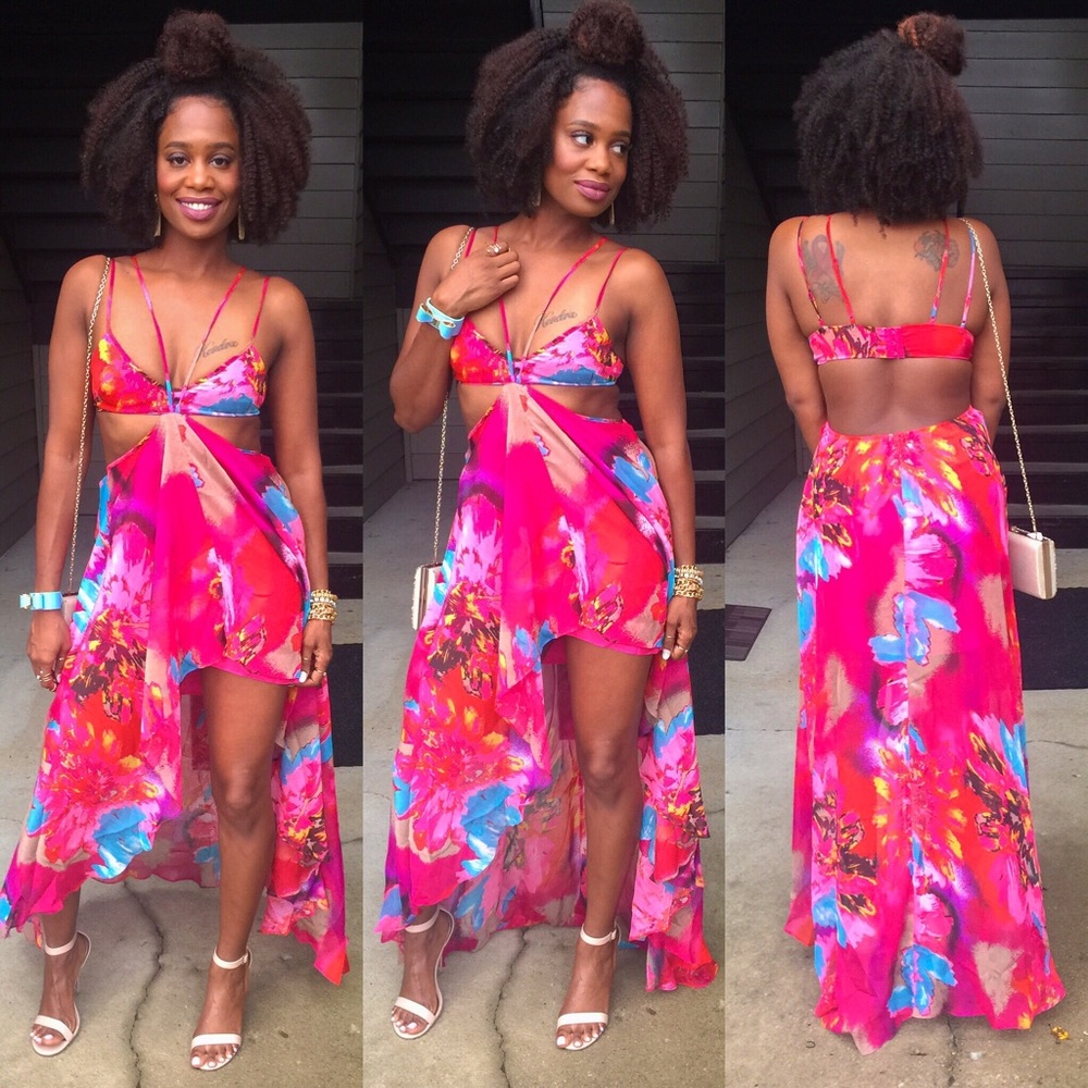 High Low Floral Dress